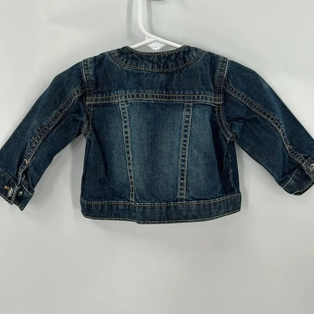 Place Infant Girl Blue Denim Snap Jacket Size 6-9 Months